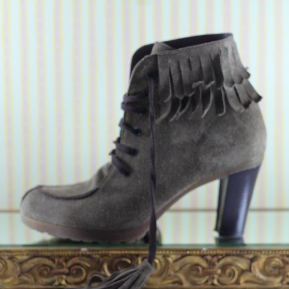 Ron White Suede Ankle Boots. 'Everyday Heels' - Picture 7 of 16